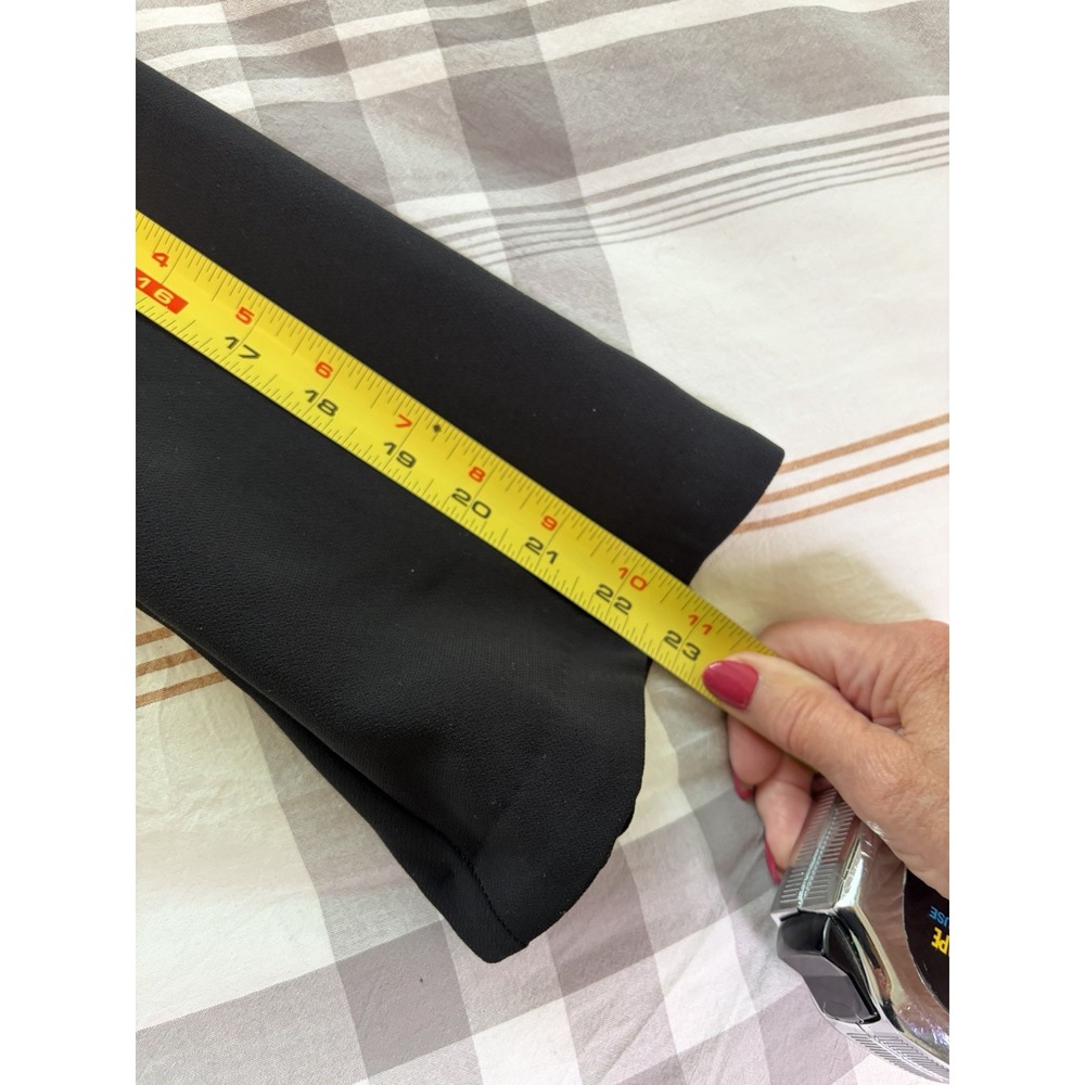 Zara Basic Black Mini Dress~S~V Neck Bell Sleeve A line Shift Retro Mod 70's - Picture 14 of 15